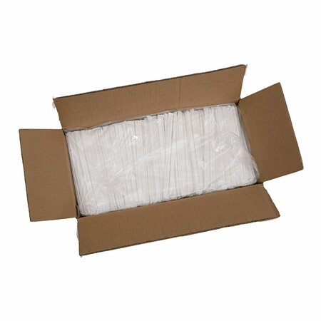 Boardwalk Individually Wrapped Paper Straws, 7 3/4" x 1/4", White, PK3200 BWKPPRSTRWWR